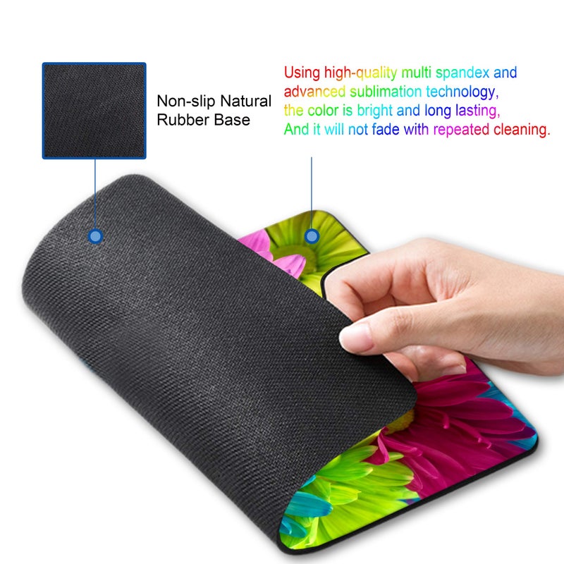 SHALYSONG Watercolor Flower Mousepad Computer Mouse pad with Design Personalized Mouse pad for Laptop Computer Office Decoration Accessories Gift - Image 4